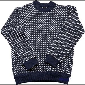 L.L. Bean Wool Blend Crewneck Birdseye Fisherman’s Sweater